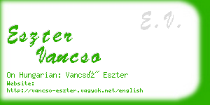 eszter vancso business card